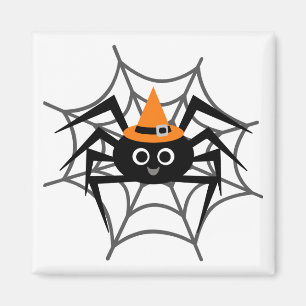 Halloween Spider i Webben Tshirts och presenter Magnet