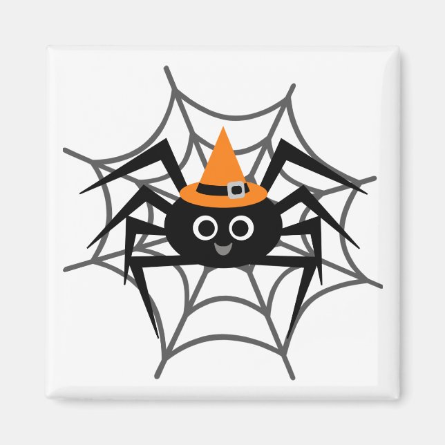 Halloween Spider i Webben Tshirts och presenter Magnet (Framsidan)