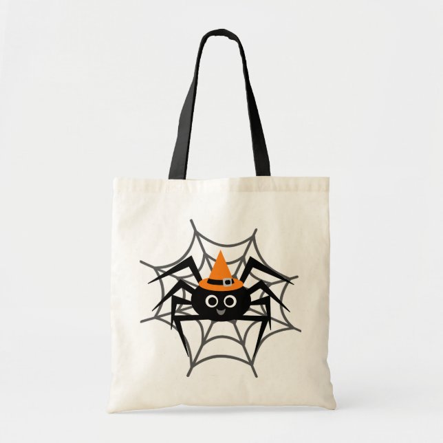 Halloween Spider i Webben Tshirts och presenter Tygkasse (Framsidan)