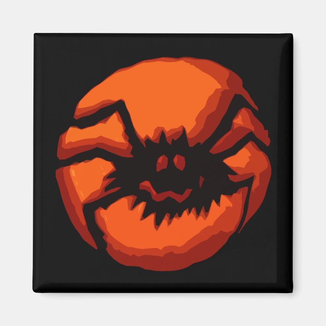 Halloween Spider Jack o lantern Magnet (Framsidan)