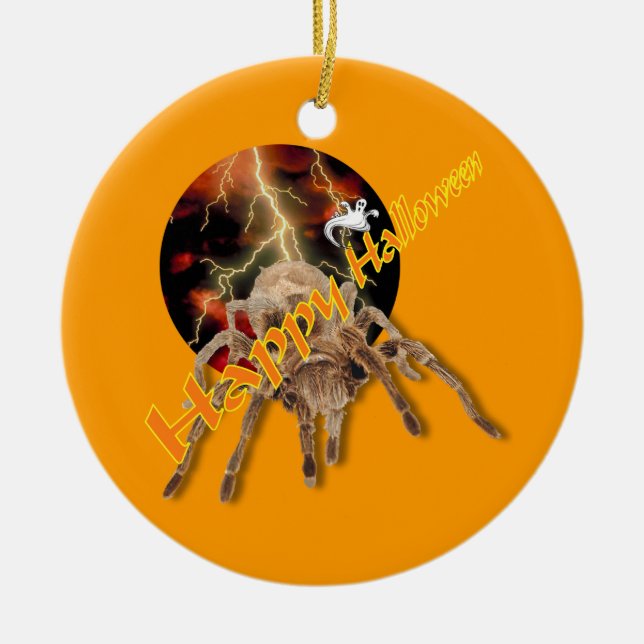 Halloween Spider Julgransprydnad Keramik (Framsidan)