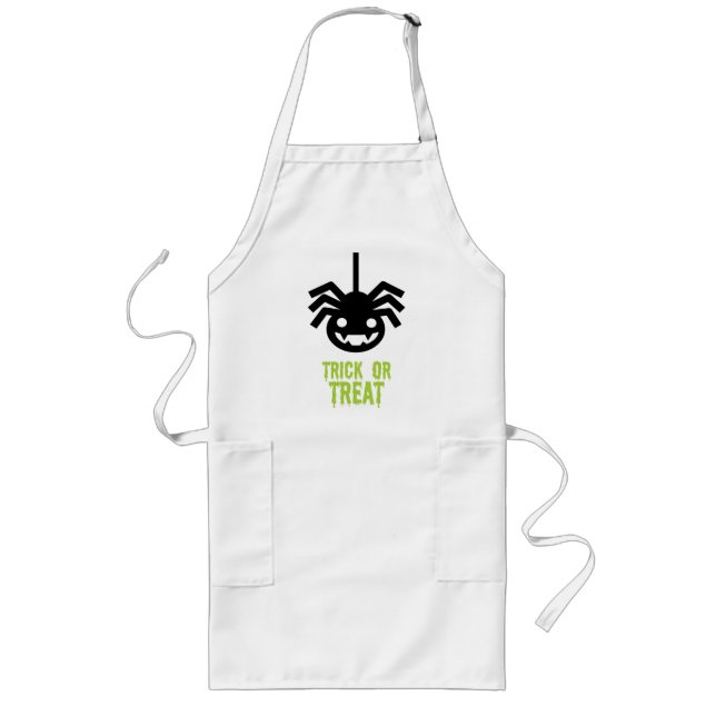 Halloween Spider Långt Förkläde (Framsidan)