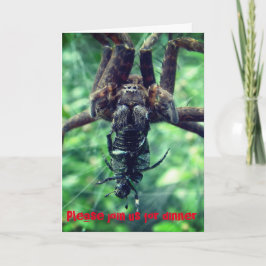Halloween Spider-middagsinbjudan Tack Kort