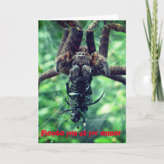 Halloween Spider-middagsinbjudan Tack Kort