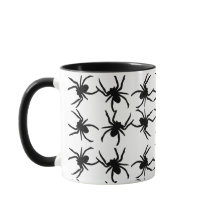 Halloween Spider Mugg Black and White