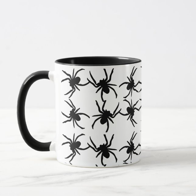 Halloween Spider Mugg Black and White (Vänster)