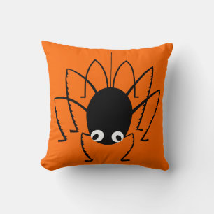 Halloween Spider Orange Dekorativ kudde