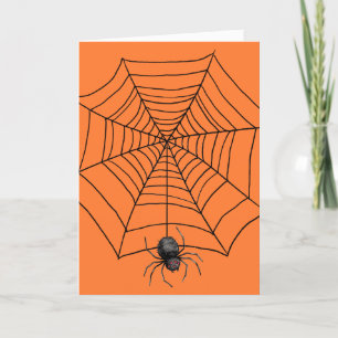 Halloween Spider på Orange Helgkort