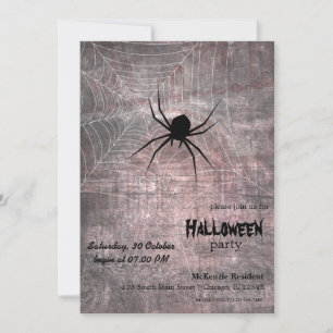 Halloween Spider Party Inbjudningar