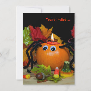 Halloween Spider party Inbjudningar