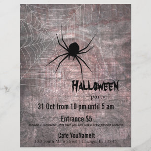 Halloween Spider Party Reklamblad