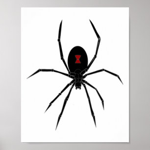 Halloween Spider Redback Black Widow Insekt Kvinno Poster
