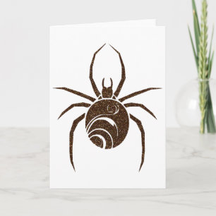 Halloween Spider Struktur-hälsningskort för Glitte Kort