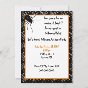 Halloween Spiders-inbjudan Inbjudningar