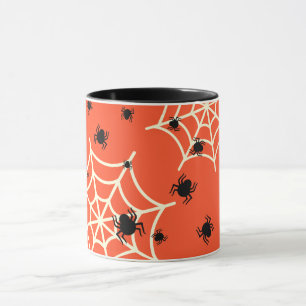 Halloween Spiders på Webben Mugg