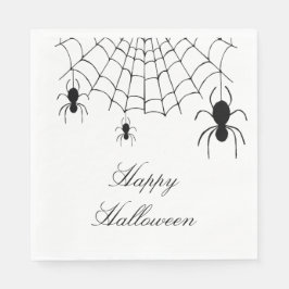Halloween Spiders Spooky Black White Pappersservett