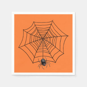 Halloween spindel i nät pappersservett