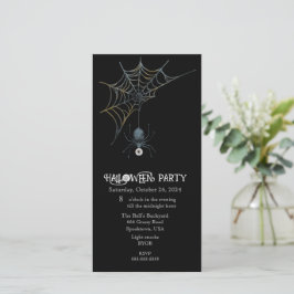 Halloween Spindel och Nät Fest Julkort