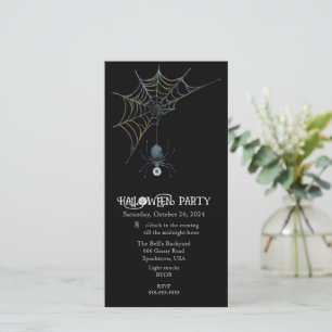 Halloween Spindel och Nät Fest Julkort