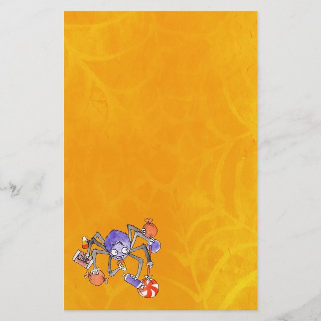 Halloween spindelbrevpapper brevpapper (Framsida)