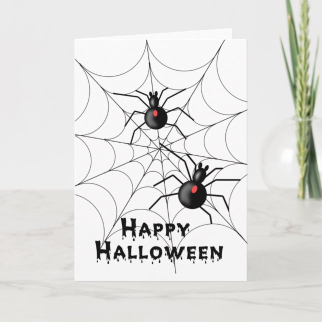 Halloween spindelkort - TBA Kort (Framsida)
