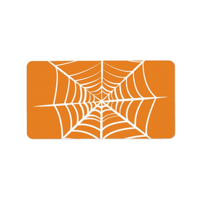 Halloween-Spindelnät Adressetikett (Framsidan)
