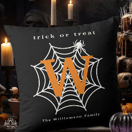 Halloween Spindelnät Bus eller Bussa Monogram Kudde