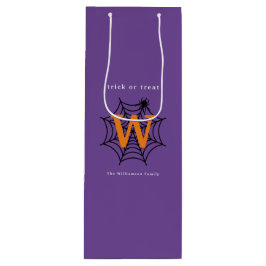 Halloween Spindelnät Bus eller godis Monogram