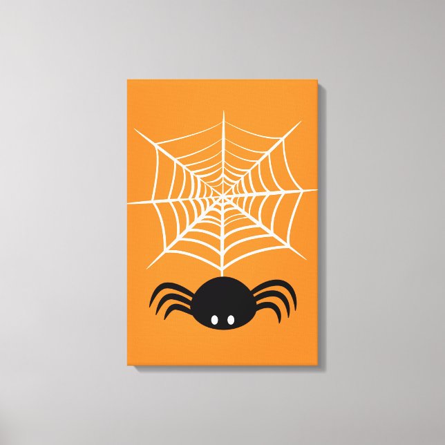 Halloween-Spindelnät Canvastryck (Framsida)