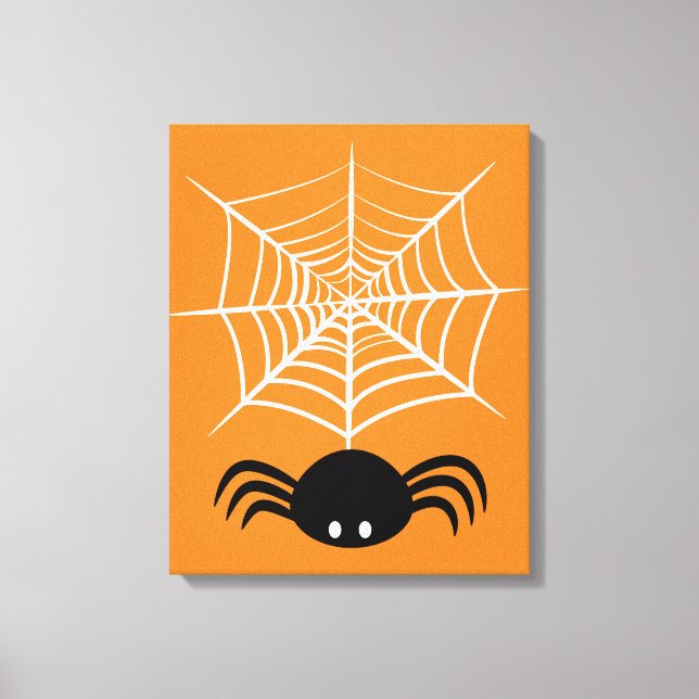 Halloween spindelnät  canvastryck (Framsida)