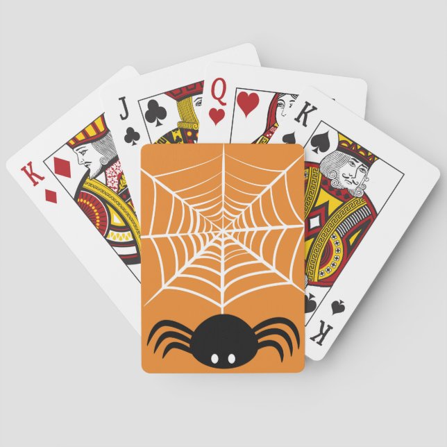Halloween-Spindelnät Casinokort (Baksidan)
