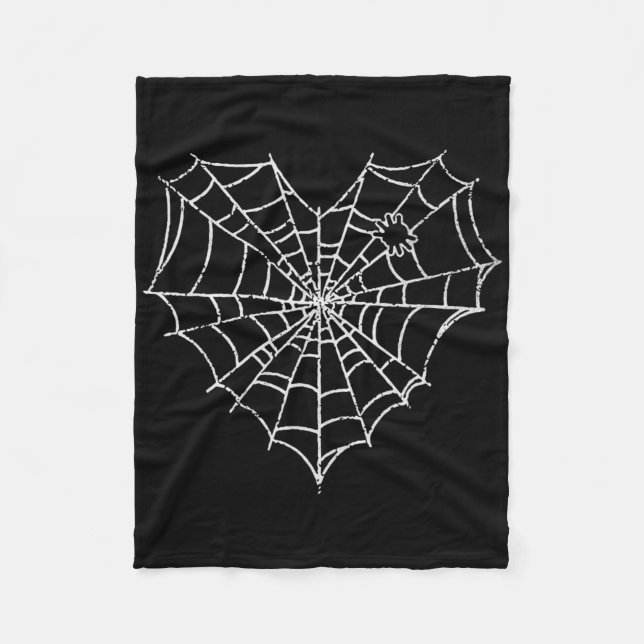 Halloween Spindelnät Costume Cute Heart Spindelnät Fleecefilt (Framsidan)