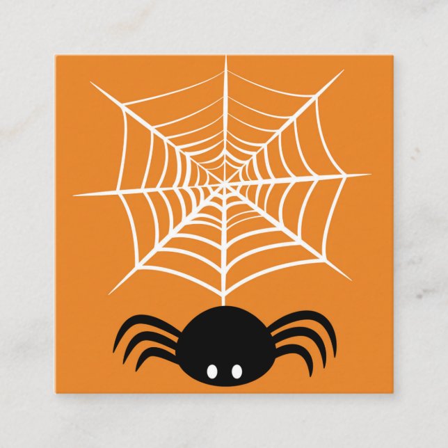 Halloween-Spindelnät Fyrkantigt Visitkort (Framsida)