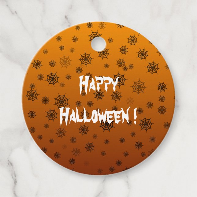 Halloween-Spindelnät Gåvor Etiketter (Framsida)