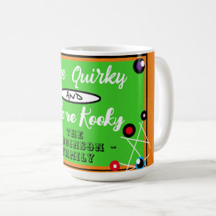Halloween Spindelnät Grönt Orange Namn Kaffemugg