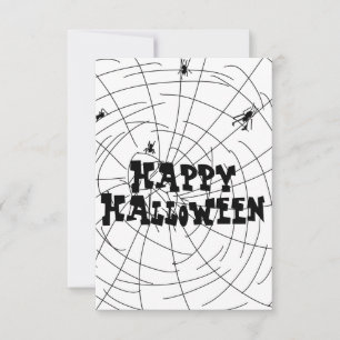 Halloween Spindelnät Handritade Kort