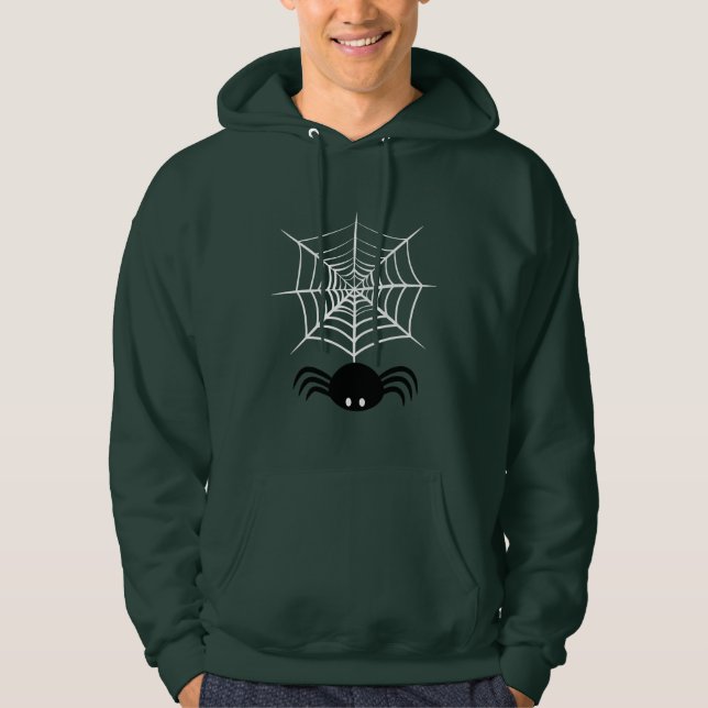 Halloween-Spindelnät Hoodie (Framsida)