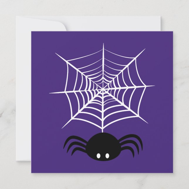 Halloween spindelnät  julkort (Framsida)