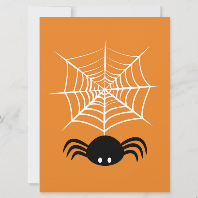 Halloween spindelnät  julkort (Framsida)