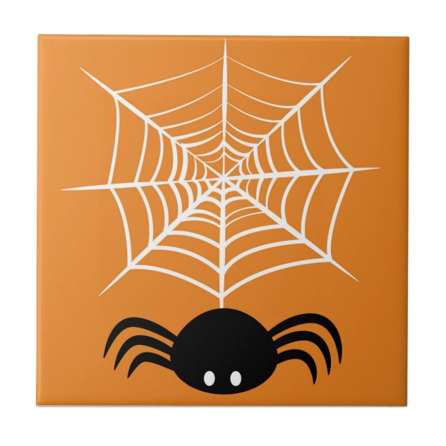 Halloween-Spindelnät Kakelplatta (Framsidan)