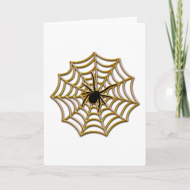 Halloween spindelnät kort (Framsida)