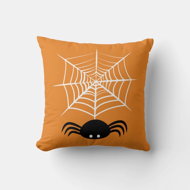 Halloween-Spindelnät Kudde (Framsida)