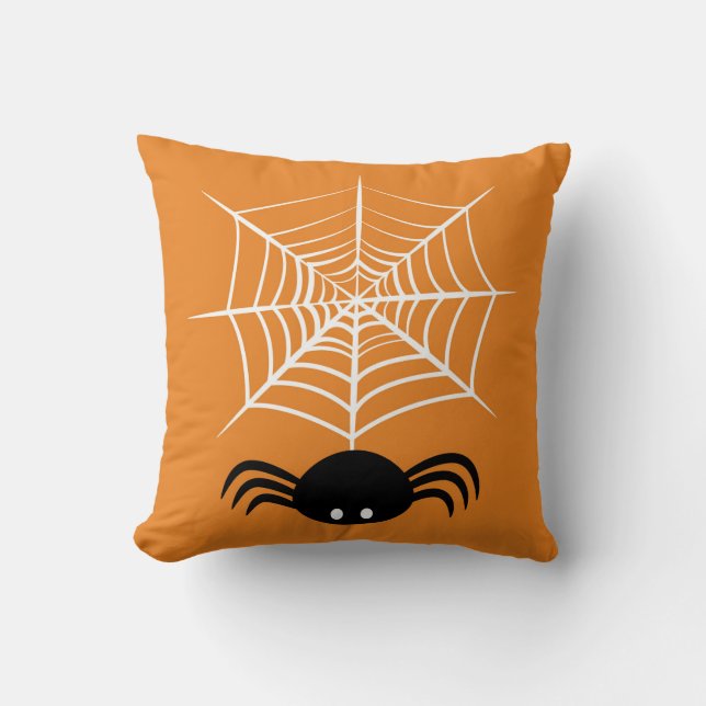 Halloween spindelnät  kudde (Framsida)