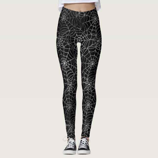 Halloween-Spindelnät Leggings (Framsida)
