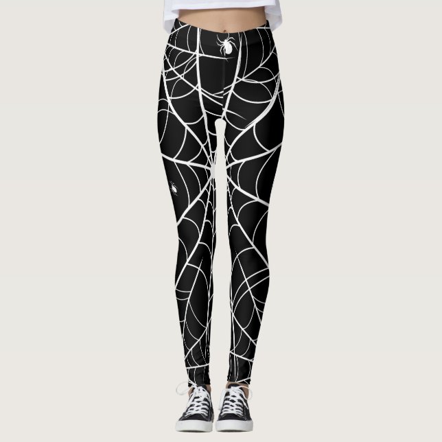 Halloween-Spindelnät Leggings (Framsida)