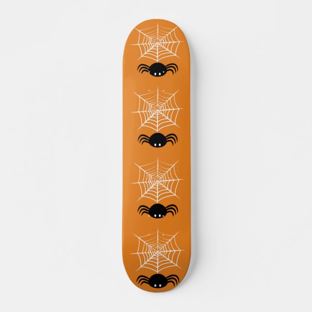 Halloween-Spindelnät Mini Skateboard Bräda 18,5 Cm (Framsida)