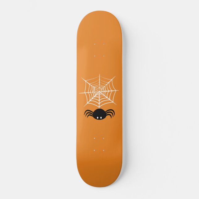 Halloween-Spindelnät Mini Skateboard Bräda 18,5 Cm (Framsida)