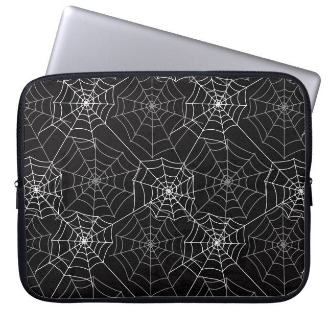 Halloween Spindelnät Mönster | Laptop sleeve (Framsidan)
