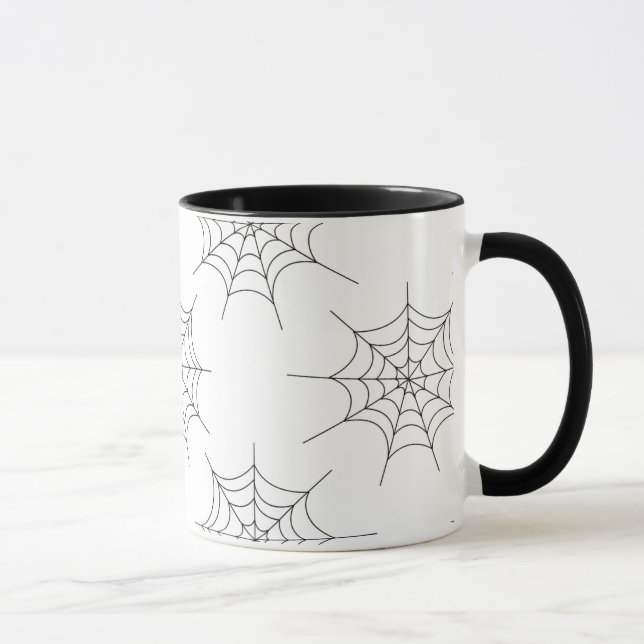 Halloween Spindelnät Mönster Mugg (Höger)