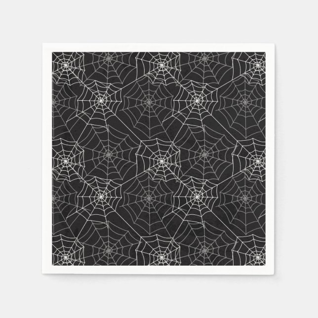 Halloween Spindelnät Mönster | Napkin Pappersservett (Framsidan)